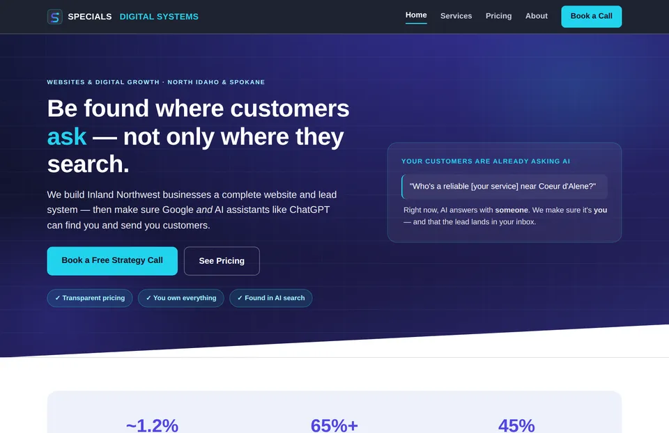 Specials Digital Systems website